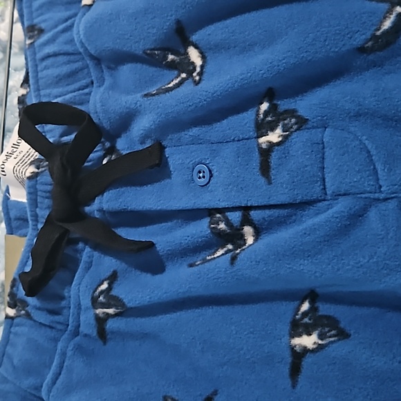 GOODFELLOW & CO BLUE MICRO FLEECE PAJAMA PANTS L - Picture 6 of 9